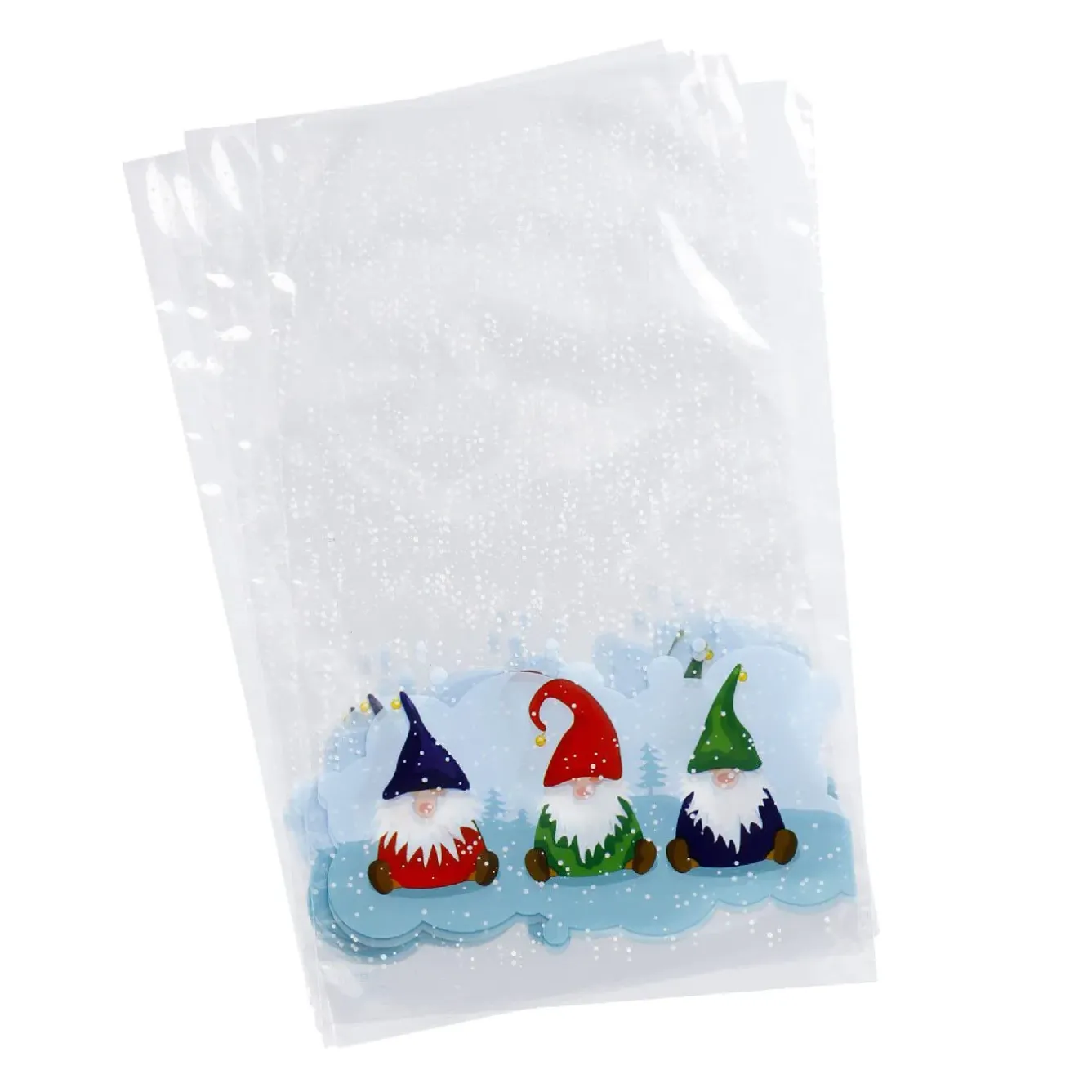 Hot Folienbeutel, 10 Stück, Wichtel, 15 X 24 Cm Geschenkverpackung|Weihnachtsbäckerei