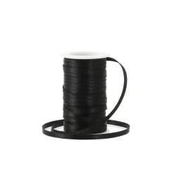 Geschenkband Satin, Schwarz, 3mm X 10m Jga|Geschenkverpackung