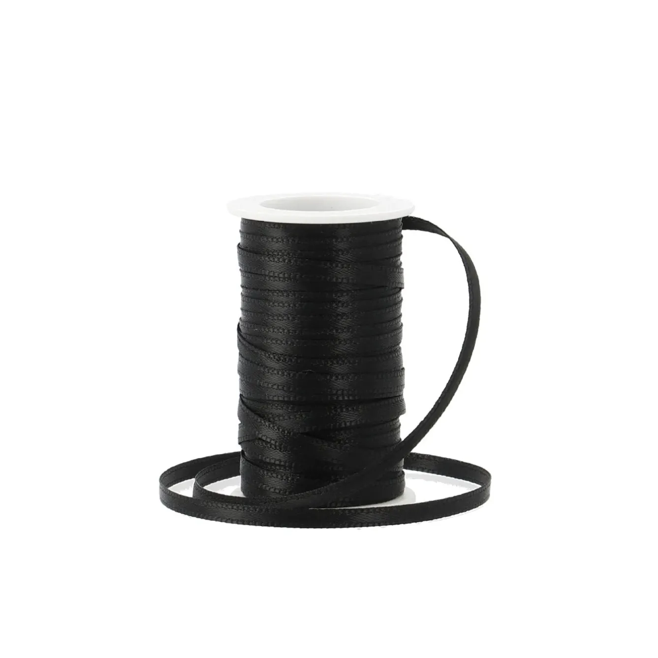 Geschenkband Satin, Schwarz, 3mm X 10m Jga|Geschenkverpackung