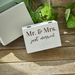 Discount Geschenkbox Mit Spieluhr, Mr. & Mrs., 10 X 7 Cm Hochzeitsgeschenke|Hochzeitsdeko