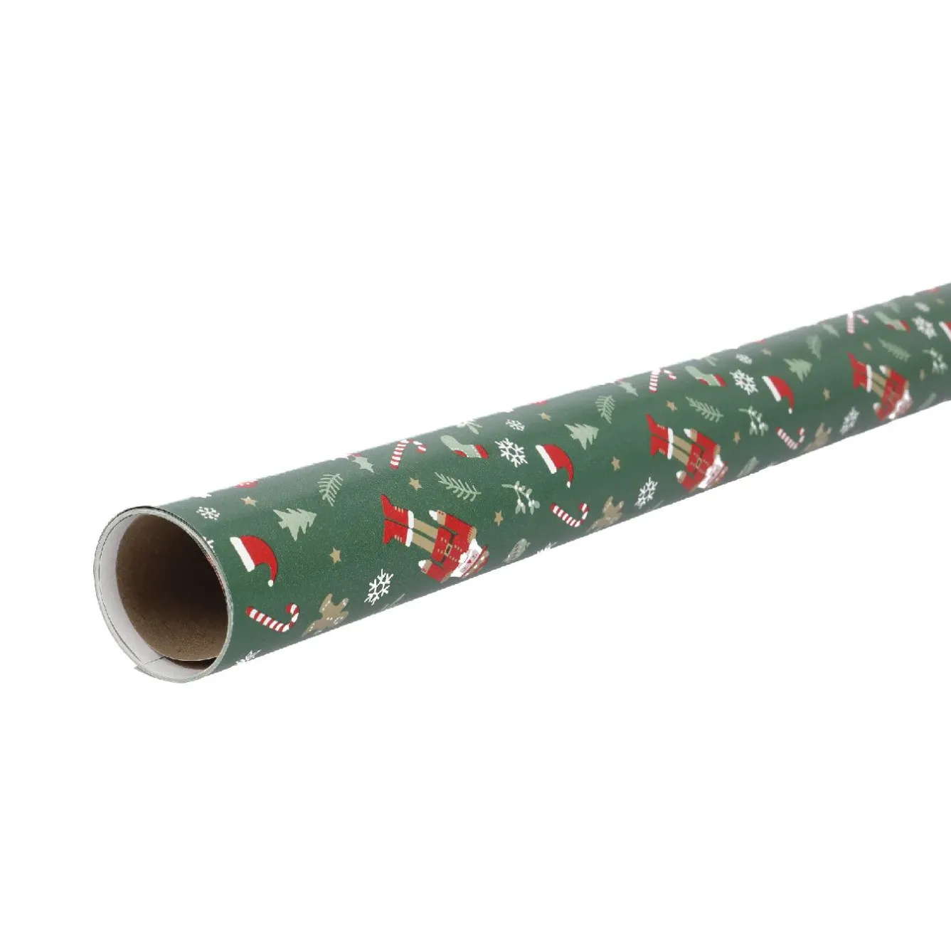 Discount Geschenkpapier Mix, Nussknacker/grün, 2 M Geschenkverpackungen|Weihnachten