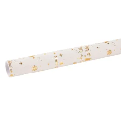 New Geschenkpapier Prägung, Schrift/creme, 2 M Geschenkverpackungen