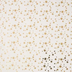 Outlet Geschenkpapier Prägung, Sterne/creme, 2 M Geschenkverpackungen