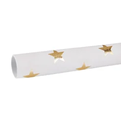 Discount Geschenkpapier Stern, Creme/gold, 2 M Geschenkverpackungen