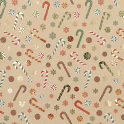 Hot Geschenkpapier Xmas-Motiv, Zuckerstange, 2 M Geschenkverpackungen|Weihnachten