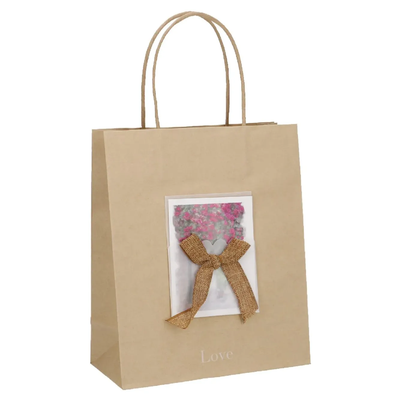 Discount Geschenktüte Mit Karte, Love, 21 X 25.5 Cm Geschenkverpackung