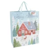 Hot Geschenktüte Motiv, Haus/rot, 26 X 32 Cm Geschenkverpackungen|Weihnachten