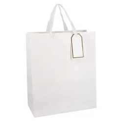 Clearance Geschenktüte Prägung, Weiß, 25.4 X 30.5 Cm Geschenkverpackung