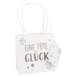 Online Geschenktüte Spruch, Tüte Glück, 10 X 10 Cm Geschenkverpackung|Geschenkverpackungen