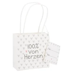 Hot Geschenktüte Spruch, Von Herzen, 10 X 10 Cm Geschenkverpackung|Geschenkverpackungen