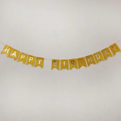 Sale Girlande Happy Birthday, Holo/gold, 4 Meter Geburtstag