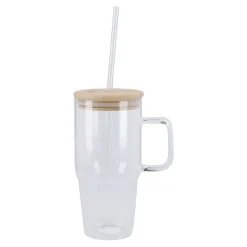 Best Glas Mit Deckel Und Strohhalm, Klar, 800 Ml Küche