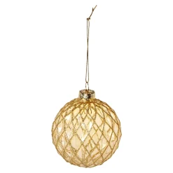 Sale Glaskugel Dekor, Rauten/gold, 8 Cm Weihnachtsbaumschmuck