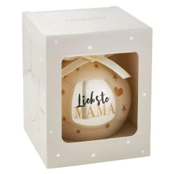 Clearance Glaskugel Spruch, Mama/champagner/glänzend, 10 Cm Weihnachtsgeschenke|Weihnachtsbaumschmuck