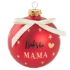 Best Glaskugel Spruch, Mama/rot/matt, 10 Cm Weihnachtsgeschenke|Weihnachtsbaumschmuck