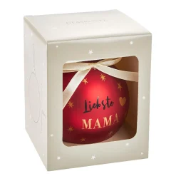 Best Glaskugel Spruch, Mama/rot/matt, 10 Cm Weihnachtsgeschenke|Weihnachtsbaumschmuck