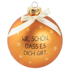 Clearance Glaskugel Spruch, Wie Schön/orange/braun/matt, 10 Cm Weihnachtsgeschenke|Weihnachtsbaumschmuck