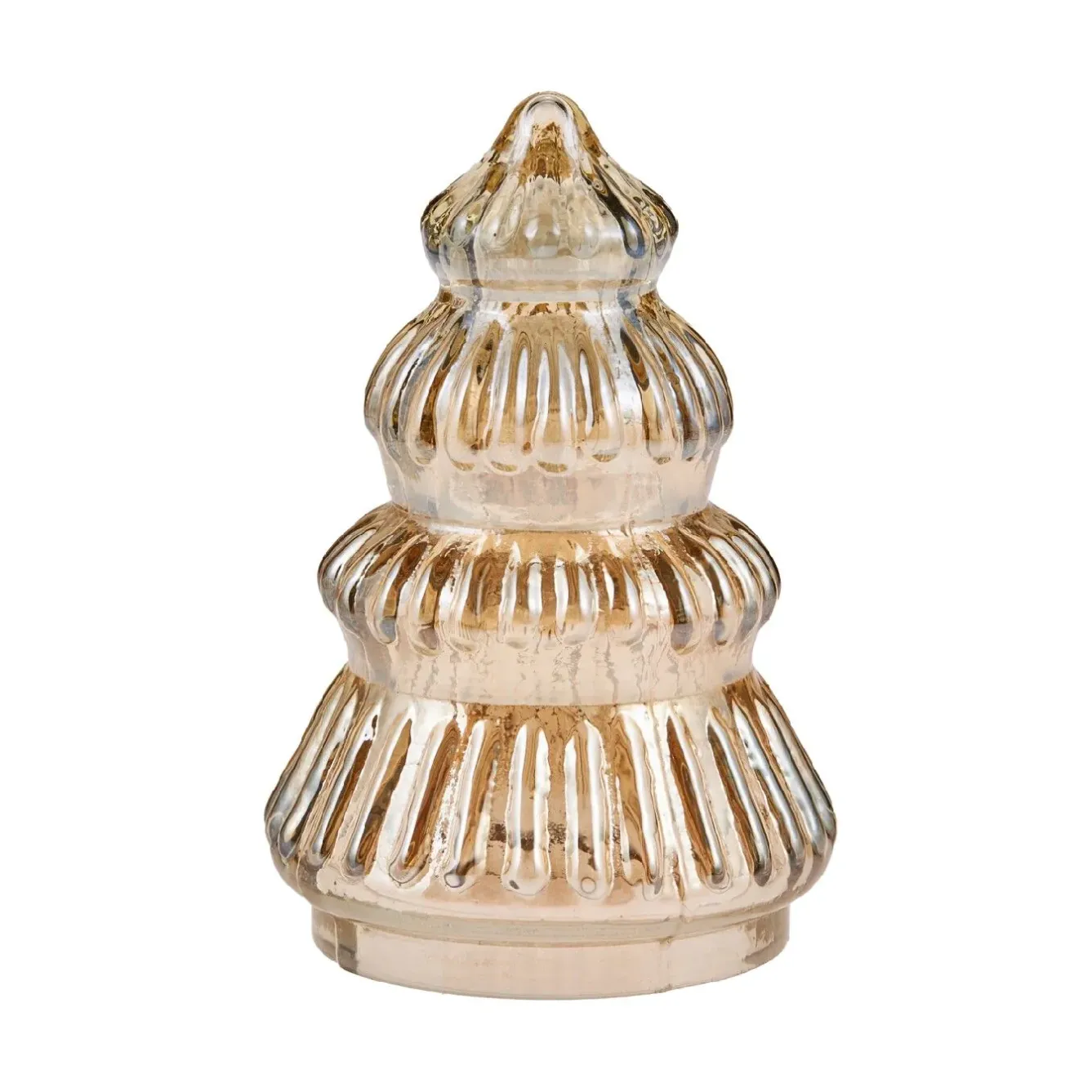 New Glas-Tanne Transparent, Gold, 6 X 9.5 Cm Weihnachtsdeko