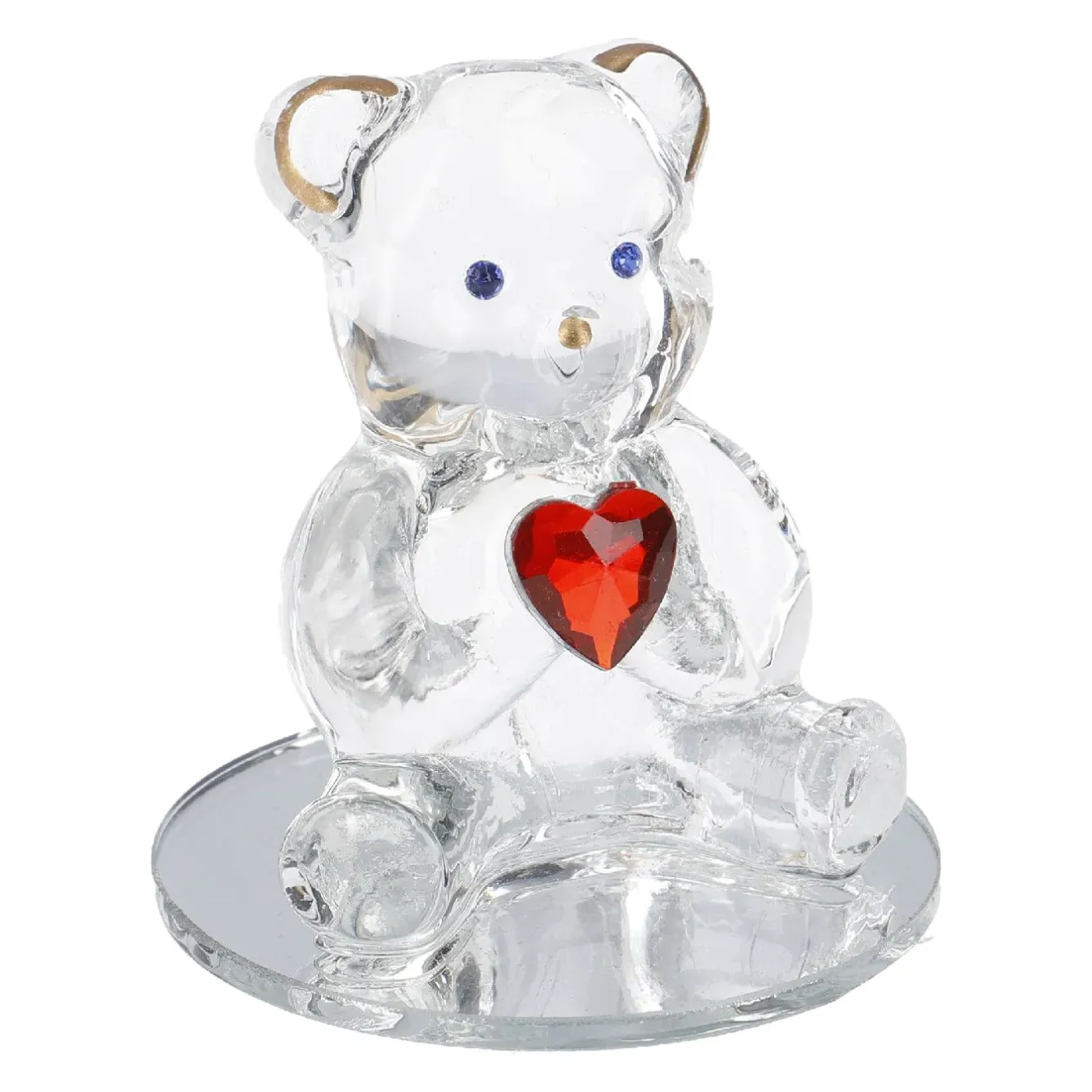 New Glas-Teddybär Mit Herz, 4.5 Cm Figuren
