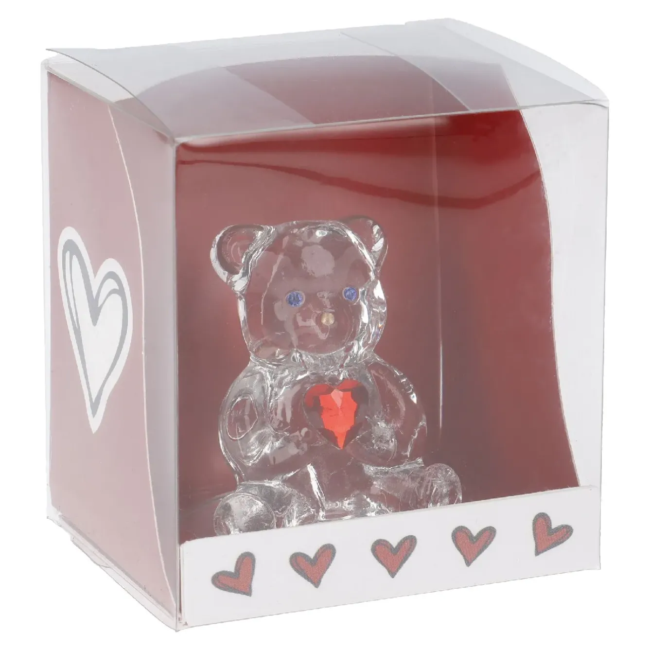 New Glas-Teddybär Mit Herz, 4.5 Cm Figuren