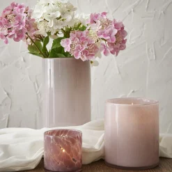 Best Glas-Vase Zylinder/Opal, Rosa, 12 X 24 Cm Geschenkideen|Tischdeko