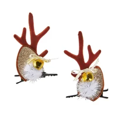 Online Haarclip Geweih Mit Pompom, Braun/gold Weihnachtsoutfit|Adventskalender