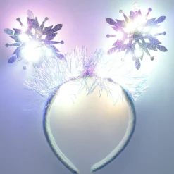 Online Haarreifen Weihnachten Mit LED, Flocke/hellblau Weihnachtsoutfit|Weihnachten