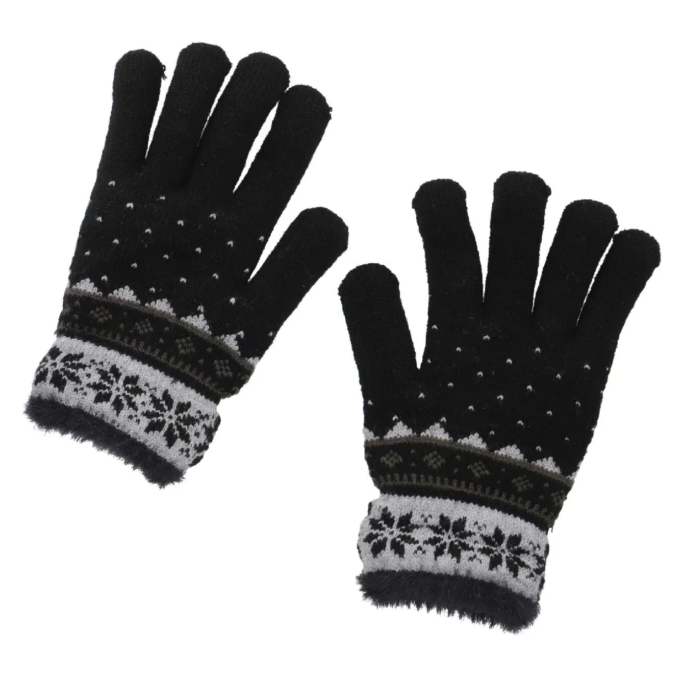 Sale Handschuhe Schneeflocke, Schwarz Fashion
