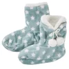 Sale Hausschuhe Bootie, Sterne/grün, Größe 40-42 Geschenkideen|Fashion