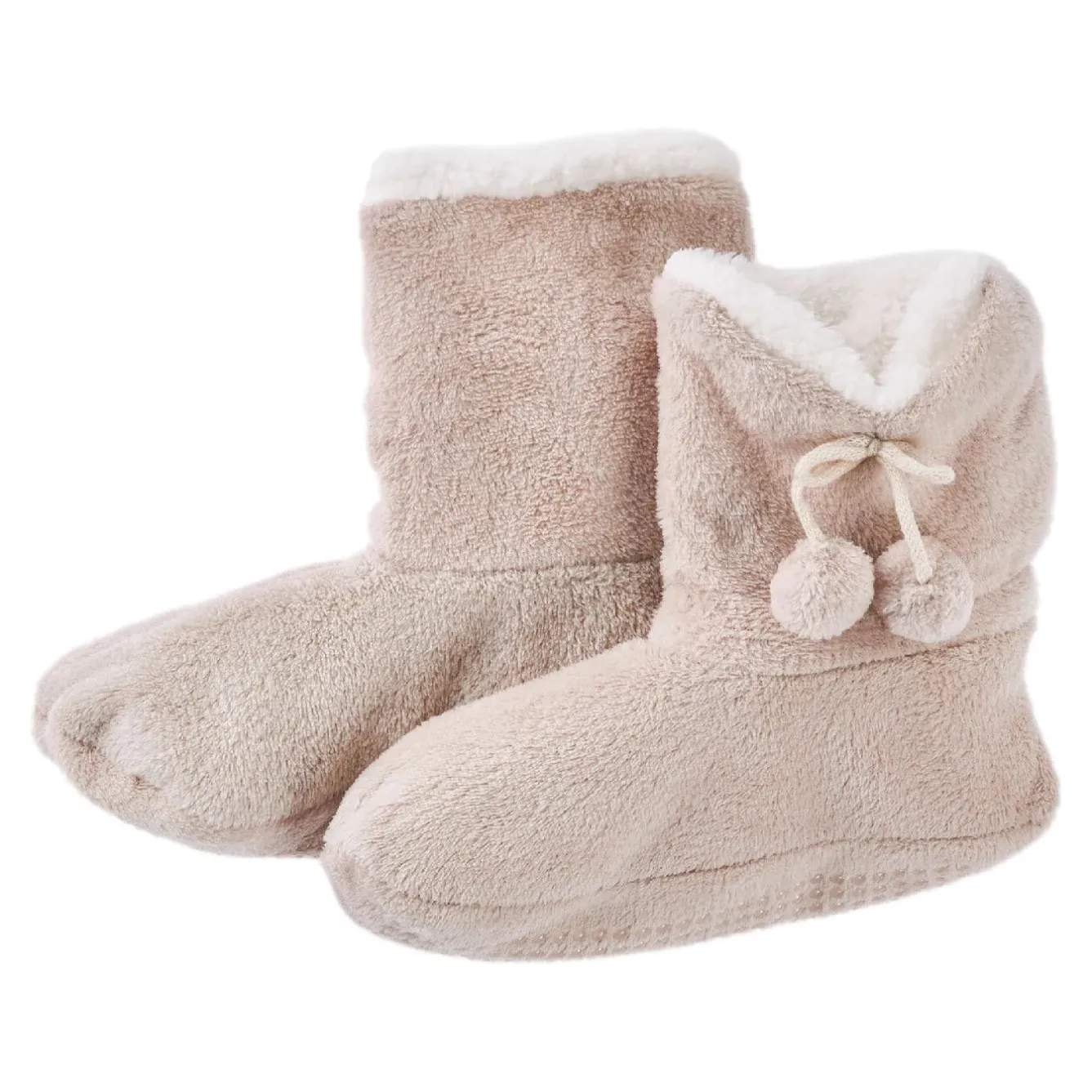 Best Hausschuhe Bootie, Uni/beige, Größe 37-39 Fashion