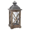 Holz-Laterne Medan, Braun-gewischt, 39 Cm Standesamt- Und Traudeko|Raumdeko Hochzeit