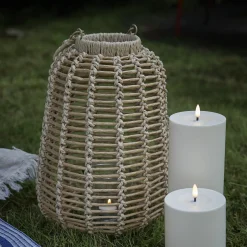 Holz-Laterne Wuhan, Natur, 37 Cm Windlichter & Laternen