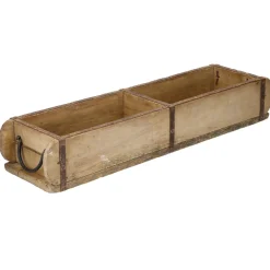 Sale Holzschale Rustik, Doppel, 57 Cm Organisation|Schalen & Tabletts