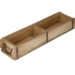 Sale Holzschale Rustik, Doppel, 57 Cm Organisation|Schalen & Tabletts