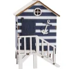 Discount Holz-Strandhaus, Blau, 16 Cm Deko-Objekte