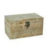 New Holztruhe Natur, Weiß-gewischt, 19 X 11 X 10 Cm Hochzeitsgeschenke|Organisation