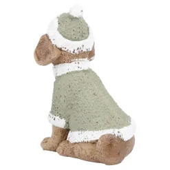 Hund Mit Mütze, Pullover/sitzend, 10 Cm Figuren|Weihnachtsdeko