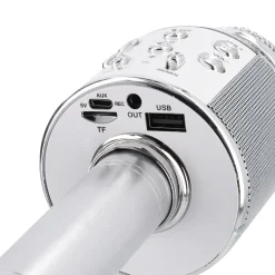 Outlet Karaoke Mikrofon, Silber, 23 Cm Geschenkideen|Gadgets