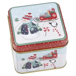 Best Keksdose Mini, Schneemann/blau, 8 X 8 X 6 Cm Weihnachten|Weihnachtsbäckerei