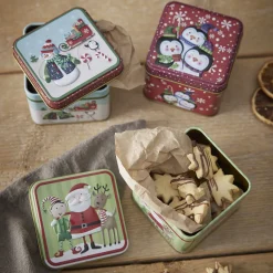 Best Keksdose Mini, Schneemann/blau, 8 X 8 X 6 Cm Weihnachten|Weihnachtsbäckerei