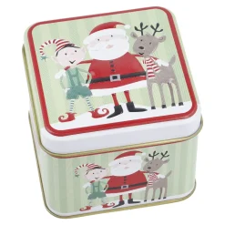 Online Keksdose Mini, Weihnachtsmann/grün, 8 X 8 X 6 Cm Weihnachtsbäckerei|Weihnachten