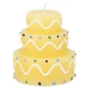 Clearance Kerze Geburtstag, Tortenform, Gelb, 6 X 7 Cm Geburtstag|Kerzen & Kerzenständer