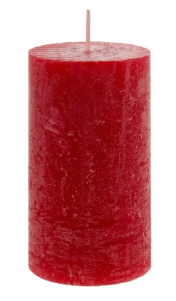 Outlet Kerze Rustik, Lara, Rot, 12 Cm Kerzen & Kerzenständer|Weihnachtskerzen