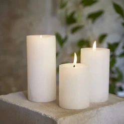 Hot Kerze Rustik, Lara, Wollweiß, 15 Cm Kerzen & Kerzenständer|Weihnachtskerzen