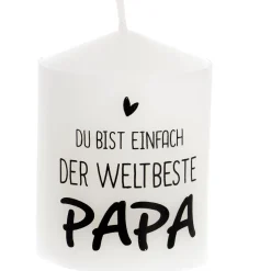 Hot Kerze Spruch, Bester Papa, 6 X 8 Cm Geschenkideen|Kerzen & Kerzenständer