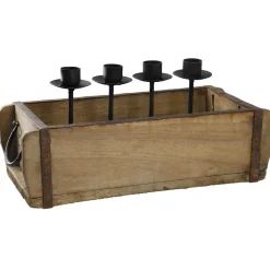 Hot Kerzenhalter Holzschale, Rustik, 30 Cm Kerzen & Kerzenständer|Shop The Look Xmas