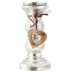 Outlet Kerzenständer Herz, Silber, 23 Cm Tischdeko|Kerzen & Kerzenständer