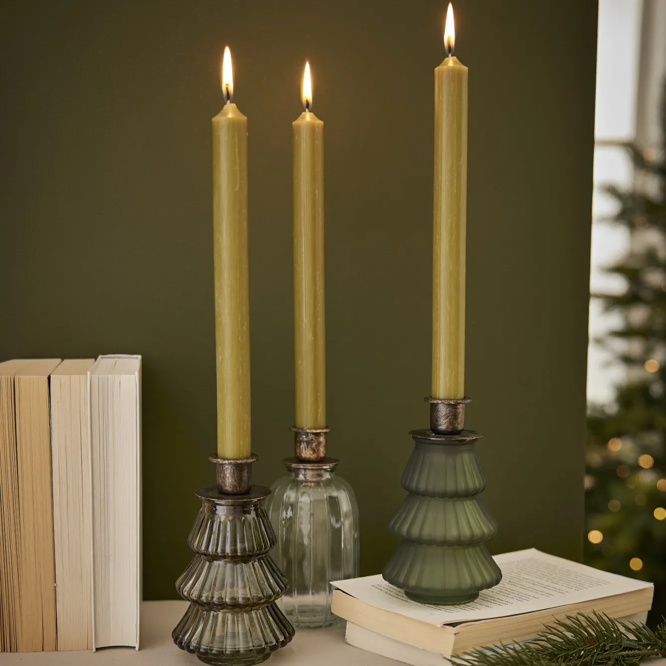 New Kerzenständer Stabkerze, Klar/gold, 14 Cm Kerzen & Kerzenständer|Weihnachtsdeko