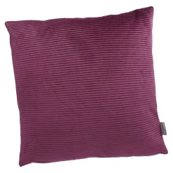 Outlet Kissen Samt-Rillen, Lila, 45 X 45 Cm Textilien