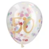 Sale Konfetti-Ballon Geburtstag, 50, 6 Stück Geburtstag